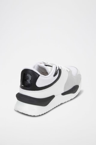 Baskets en cuir et cuir velours Blanc