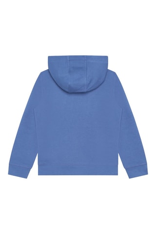 Sweat à capuche en coton biologique - Bleu et rouge