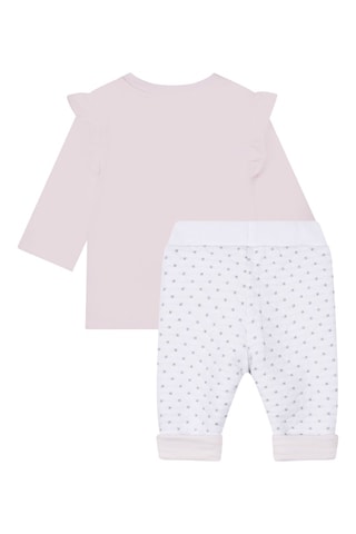 T-shirt et jogging en coton biologique - Rose et blanc