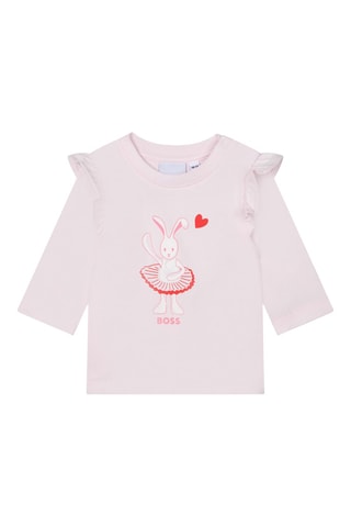 T-shirt et jogging en coton biologique - Rose et blanc