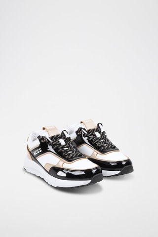 Baskets vernies - Blanc et noir - Boss