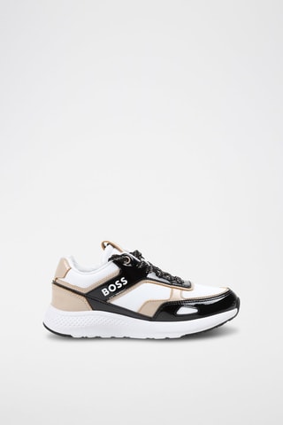 Baskets vernies - Blanc et noir - Boss