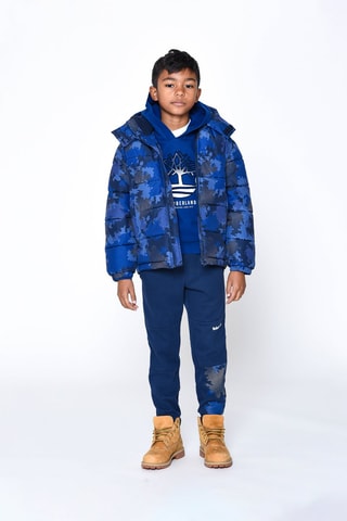 Doudoune à capuche Bleu cobalt