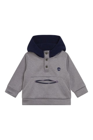 Sweat à capuche - Gris clair chiné et bleu marine - Timberland