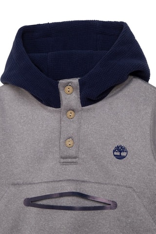 Sweat à capuche - Gris clair chiné et bleu marine - Timberland