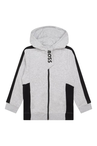 Sweat à capuche Gris clair chiné - Hugo Boss