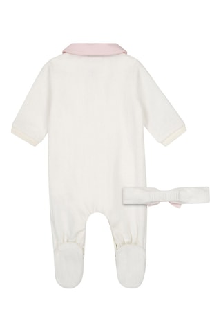Grenouillère et bandeau en coton biologique - Ecru - Hugo Boss