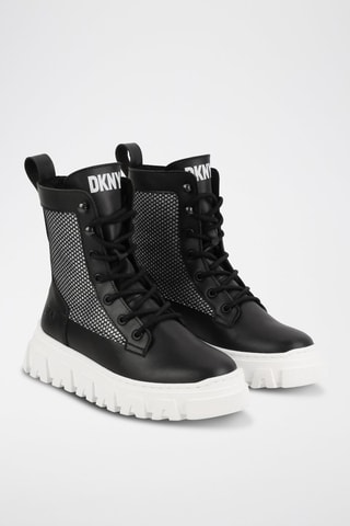 Bottes en cuir - Noir et blanc - DKNY