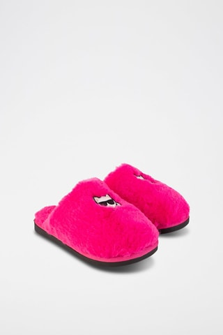 Pantoufles fourrées - Fuchsia - Karl Lagerfeld
