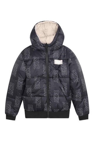 Doudoune réversible à capuche - Noir - DKNY