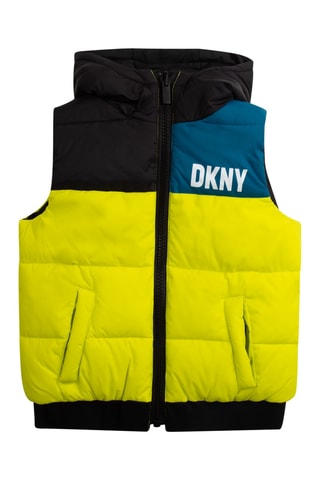 Doudoune réversible sans manches - Vert citron - DKNY