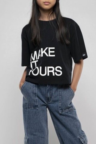 T-shirt en coton biologique - Noir - DKNY