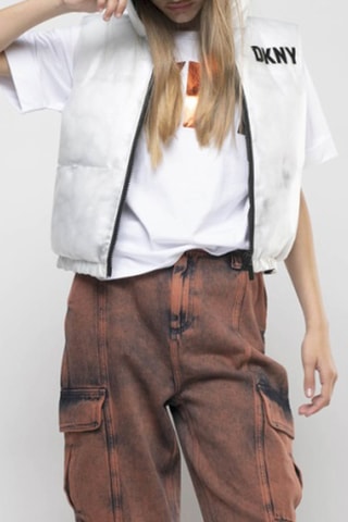 T-shirt en coton biologique - Blanc - DKNY