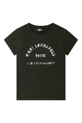 T-shirt en coton biologique - Kaki - Karl Lagerfeld