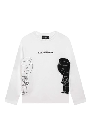 T-shirt en coton biologique - Blanc - Karl Lagerfeld