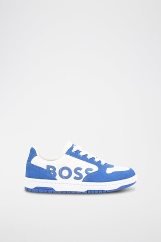 Baskets en croûte de cuir - Bleu roi - Boss