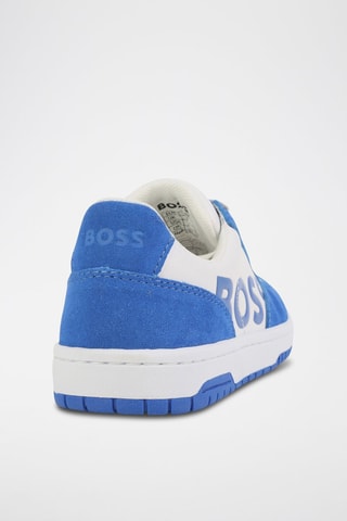 Baskets en croûte de cuir - Bleu roi - Boss