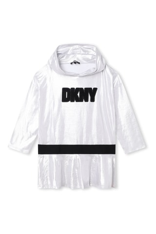 Robe à capuche - Argenté - DKNY