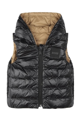 Doudoune sans manches et réversible à capuche - Beige - Boss