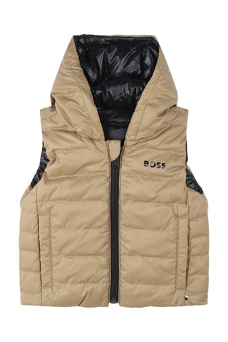 Doudoune sans manches et réversible à capuche - Beige - Boss