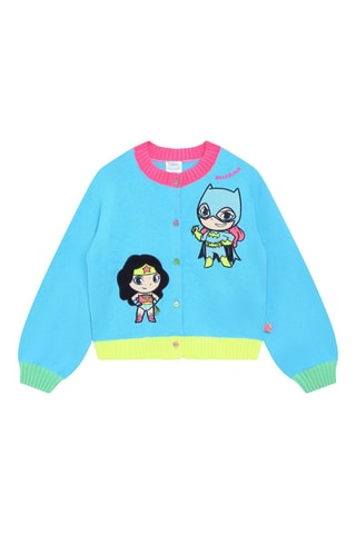 Gilet Wonder Woman et Batgirl La Ligue des Justiciers DC Comics - Bleu clair - Billieblush