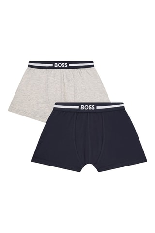 2 boxers - Gris clair chiné et bleu marine - Boss