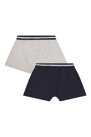 2 boxers - Gris clair chiné et bleu marine - Boss