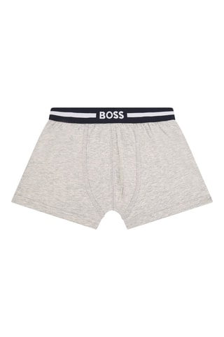 2 boxers - Gris clair chiné et bleu marine - Boss
