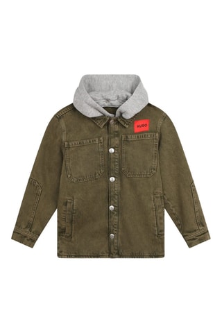 Surchemise en jean à capuche - Vert - Hugo