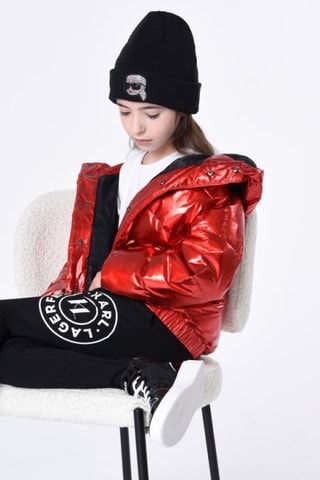 Doudoune à capuche - Rouge - Karl Lagerfeld