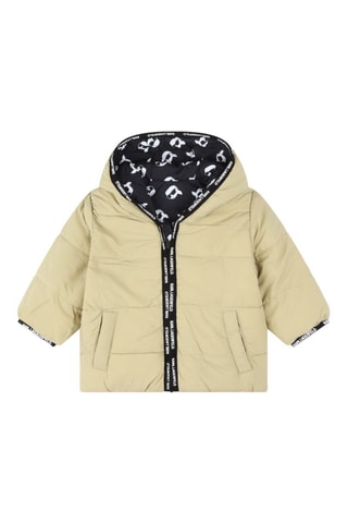 Doudoune réversible à capuche - Beige et noir - Karl Lagerfeld