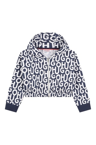 Sweat court à capuche - Noir et blanc - Hugo