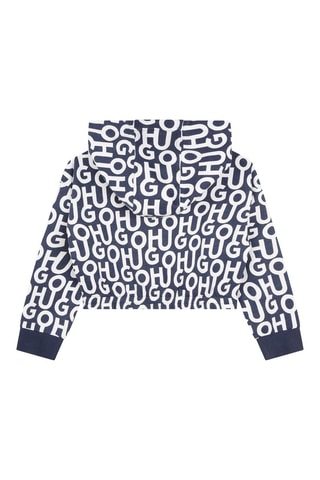 Sweat court à capuche - Noir et blanc - Hugo