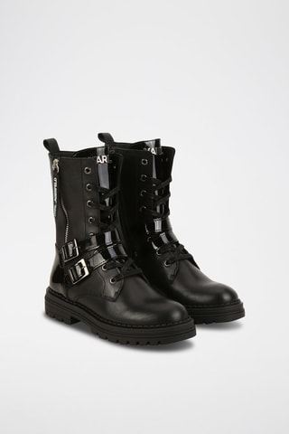 Bottines en cuir - Noir - Karl Lagerfeld