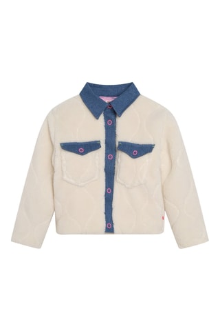 Veste polaire en jean - Blanc - Billieblush