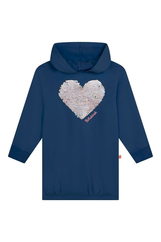 Robe sweat à capuche - Bleu marine - Billieblush