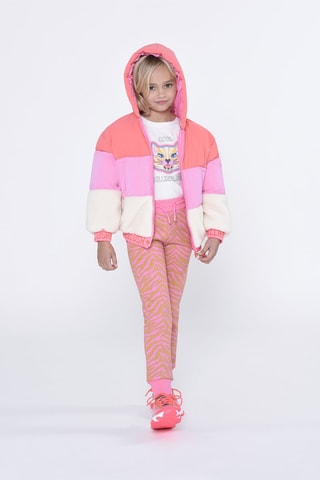 Doudoune à capuche - Orange et rose - Billieblush