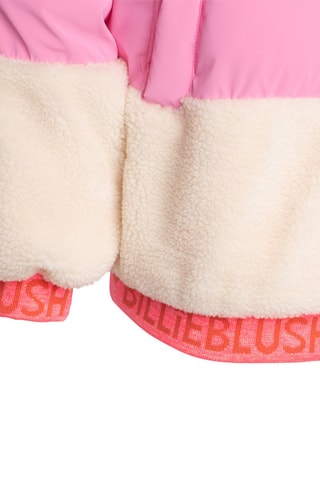 Doudoune à capuche - Orange et rose - Billieblush