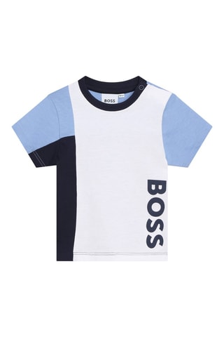 T-shirt Blanc et bleu - Hugo Boss