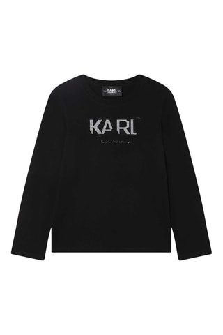 T-shirt en coton biologique - Noir - Karl Lagerfeld