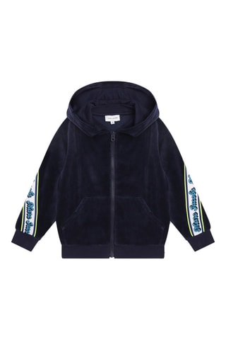 Sweat à capuche en velours - Bleu - Marc Jacobs
