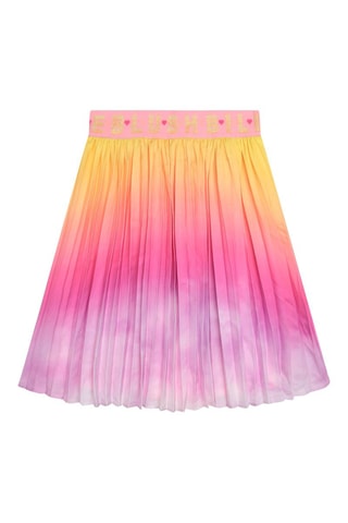 Jupe plissée dip and dye Fuchsia et jaune - Billieblush