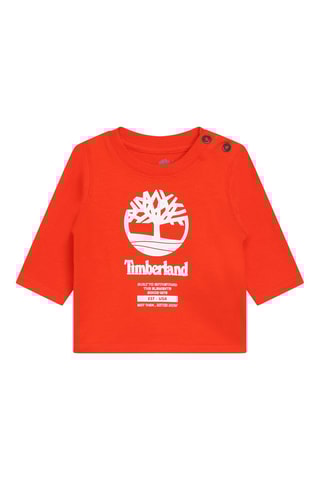 T-shirt en coton biologique Rouge  - Timberland