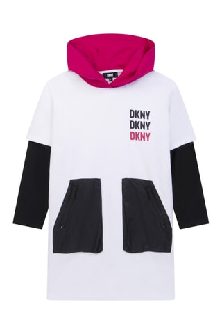 Robe à capuche - Blanc - DKNY