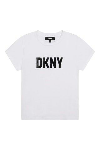T-shirt en coton biologique - Blanc - DKNY