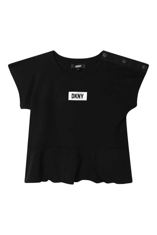 T-shirt en coton biologique Noir - DKNY
