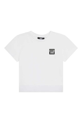 T-shirt en coton biologique - Blanc - DKNY