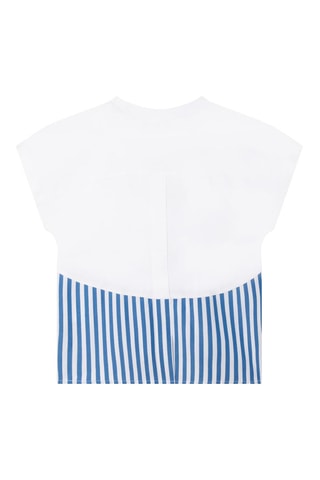 T-shirt - Blanc et bleu - DKNY