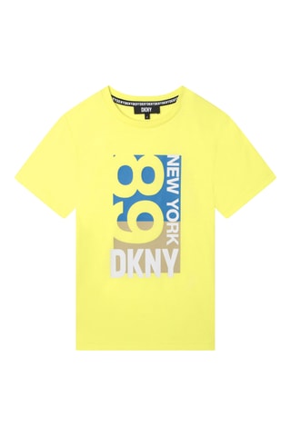 T-shirt en coton biologique - Jaune - DKNY