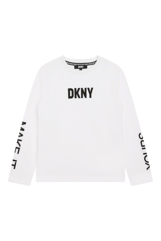 T-shirt en coton biologique - Blanc - DKNY